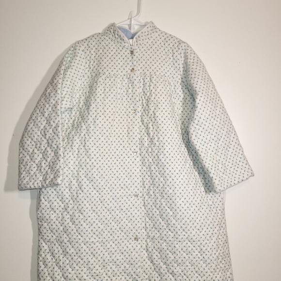 New Vermont Country Store Quilted Floral House Coat Medium - Picture 3 of 11